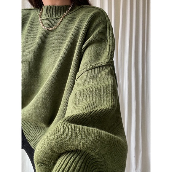 Kanzler Sweaters - MIRANDA OVERSIZED SWEATER — In Forest Green